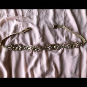 Beaded Blush Adjustable Belt
